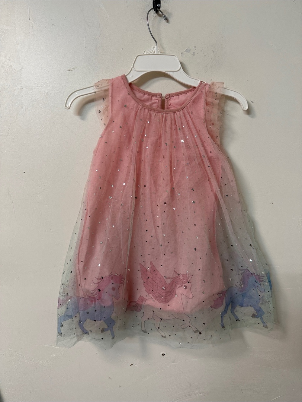Girls Pink Unicorn Tulle Dress